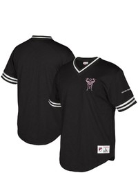 Mitchell & Ness Black Inter Miami Cf Mesh V Neck T Shirt