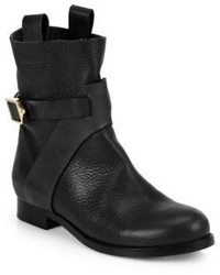 Chloé Bicolor Leather Mid Calf Boots