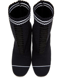 Fendi Black Stretch Sock Boots