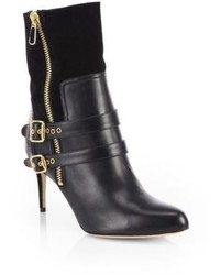 Paul Andrew Clio Leather Suede Mid Calf Boots
