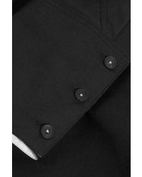 Proenza Schouler Asymmetric Cotton Poplin Midi Dress Black