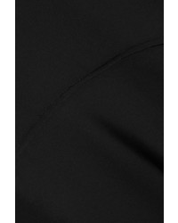 Cédric Charlier Asymmetric Crepe Midi Dress Black
