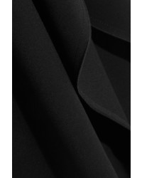 Victoria Beckham Asymmetric Crepe Midi Dress Black