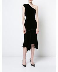 Josie Natori Asymmetric One Shoulder Dress