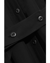 Bottega Veneta Belted Voile Midi Dress Black