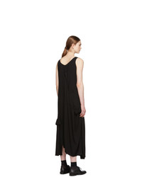 Yohji Yamamoto Black Gather Sleeveless Dress