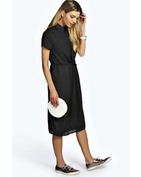 Boohoo Eleanor Chiffon Midi Shift Dress