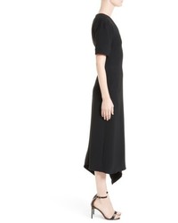 Victoria Beckham Cady Drape Midi Dress