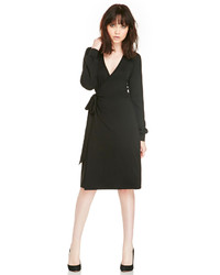Dailylook Cultivated Modal Wrap Dress In Black M
