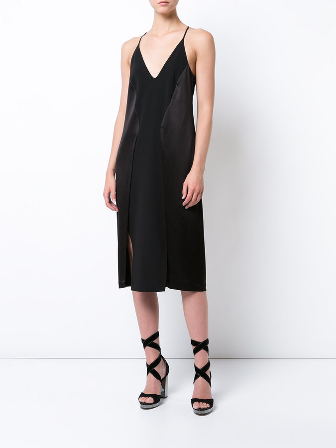 Halston Heritage Plunging Midi Dress, $375 | farfetch.com | Lookastic