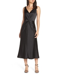 Maggy London Knot Front Satin Dress