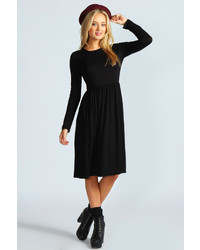 Boohoo Mia Long Sleeve Midi Dress