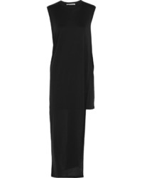 Acne Studios Obelia Split Side Stretch Jersey Midi Dress Black