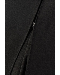 Acne Studios Smilla Chiffon Trimmed Silk Crepe Midi Dress Black