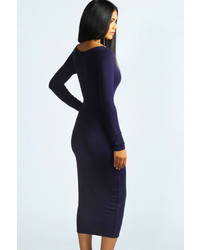 Boohoo Susan Long Sleeve Midi Dress