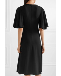 Michael Kors Collection Twist Front Stretch Crepe Midi Dress