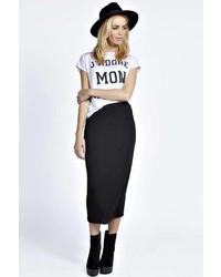 Boohoo Nicole Tube Midi Skirt