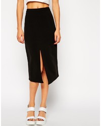Asos Collection Mid Length Split Front Pencil Skirt