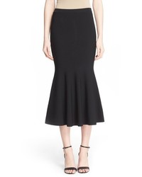 Milly Double Face Reversible Midi Skirt