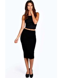 Boohoo Lexi Midi Jersey Tube Skirt