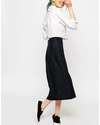 Monki Midi Skirt With Pocket Detail And Front Zip