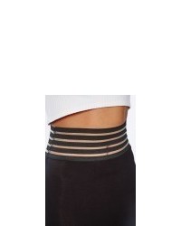 Missguided High Waisted Elastic Trim Midi Skirt Black