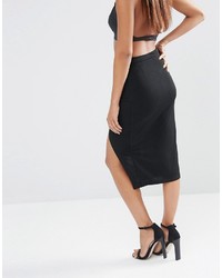 Naanaa Split Front Midi Skirt