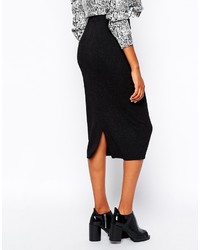 Monki Quilted Pencil Skirt