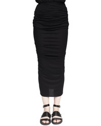 Givenchy Ruched Side Zip Midi Skirt