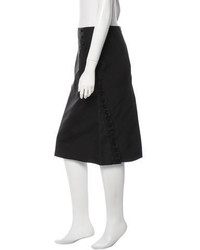 Alexander McQueen Silk Midi Skirt