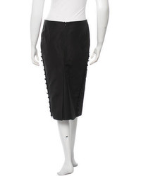 Alexander McQueen Silk Midi Skirt
