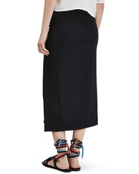 Topshop Thigh Split Jersey Midi Skirt