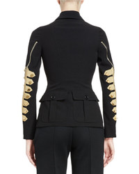 Givenchy Button Front Military Jacket Blackgold