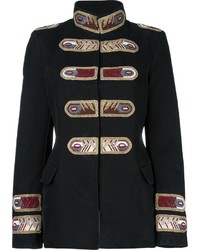 Ermanno Scervino Stripes Patch Military Jacket