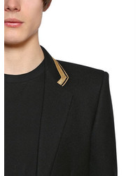 Saint Laurent Wool Flannel Jacket W Military Detail