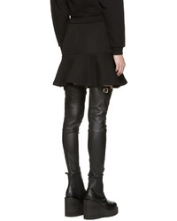 MCQ Alexander Ueen Black Peplum Miniskirt