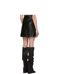 Helmut Lang Black Mylar Wrap Miniskirt