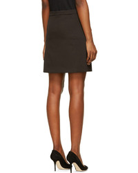 Versace Black Zipped Mini Skirt