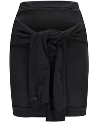 Boohoo Lauren Loop Back Sweat Tie Waist Mini Skirt