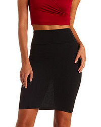 Charlotte Russe Textured Bodycon Pencil Skirt