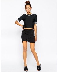 Asos Collection Mini Skirt In Sweat With Wrap