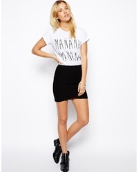 Asos Collection Mini Skirt In Texture With Wrap Hem