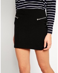 Asos Collection Mini Skirt With Zip Detail