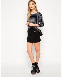Asos Collection Mini Skirt With Zip Detail