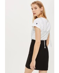 Topshop Corset Waist Mini Skirt