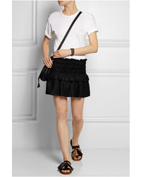 Etoile Isabel Marant Crista Ruffled Linen Blend Mini Skirt Toile Isabel Marant