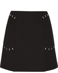 3.1 Phillip Lim Embellished Wool Blend Twill Mini Skirt Black