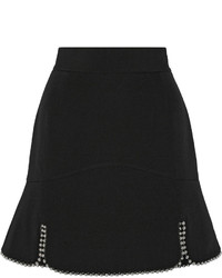 Alexander Wang Embellished Wool Gabardine Mini Skirt