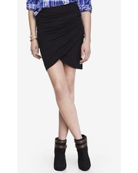 Express Stretch Knit Ruched Mini Skirt