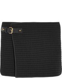 Isabel Marant Gl Wrap Effect Cotton Matelass Mini Skirt Black